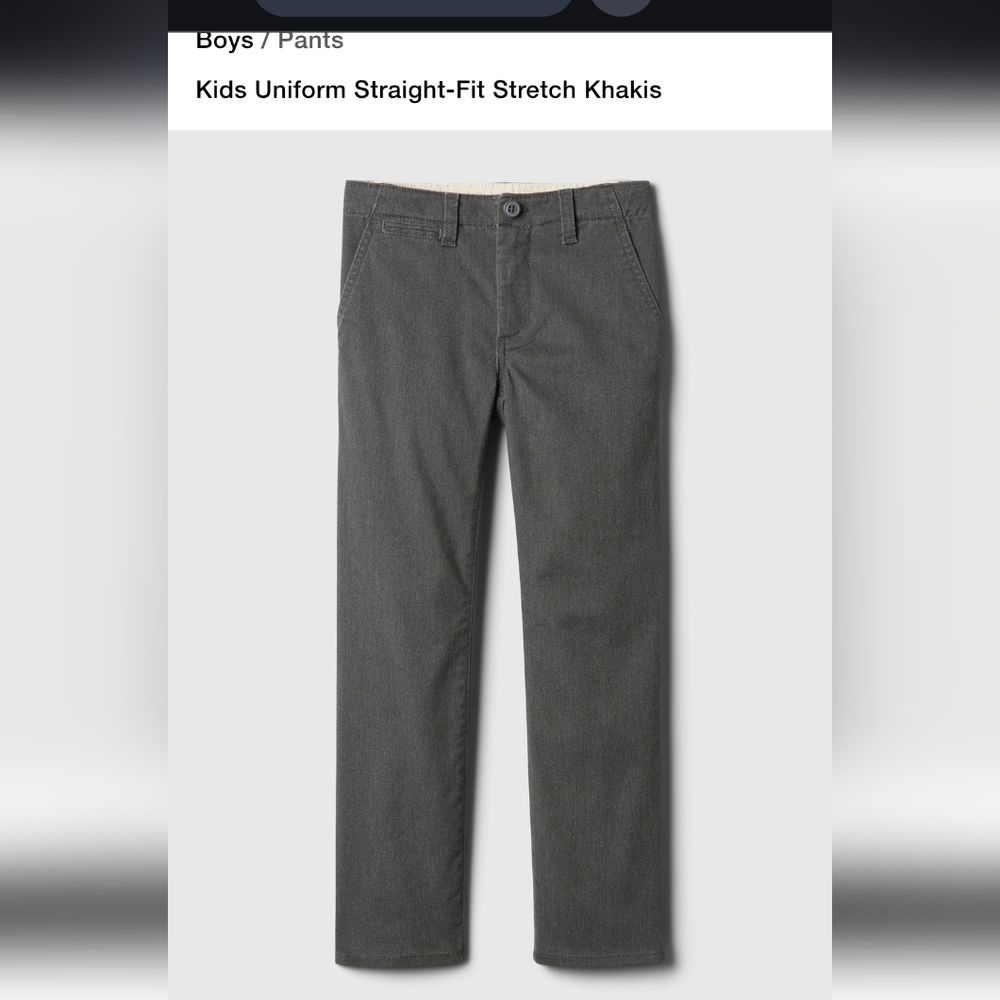 Kids Uniform Straight-Fit Stretch Khakis - Picture 3 of 3